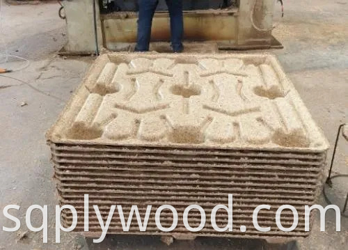 1100X1100mm Mdi Glue Compressed Wood Pallet Molded Presswood Pallets for Package